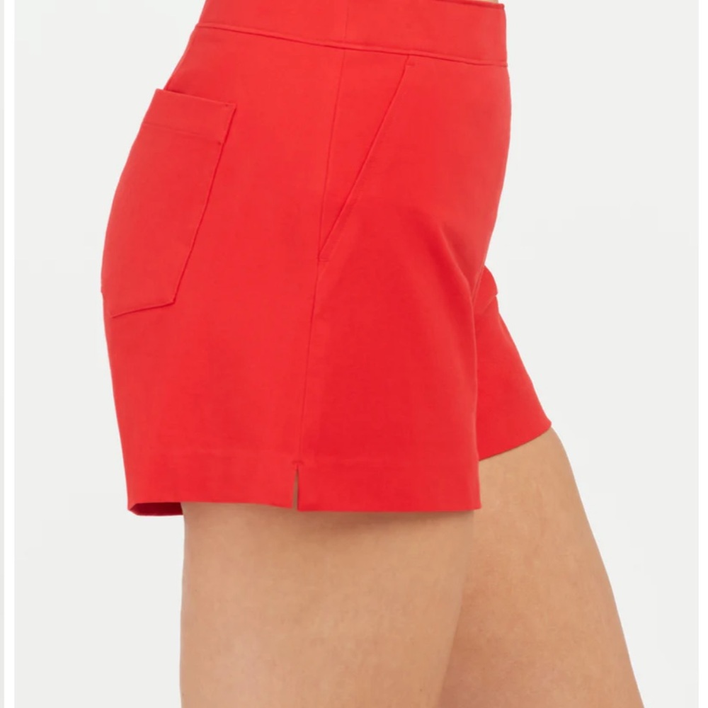 Spanx on the go red shorts size medium